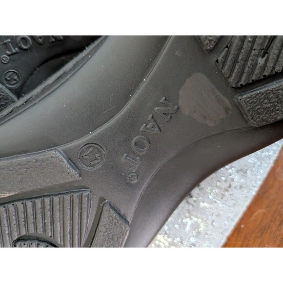 Naot Shoes Womens 41 (US 10-10.5)Madras Black Leather Floral Slip On Mule Clogs - Picture 5 of 9